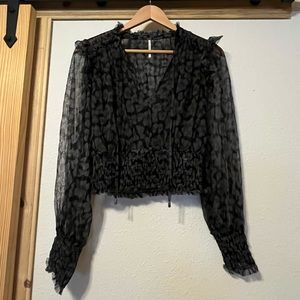 Free People Twyla Sheer Printed Top
